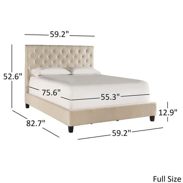 Sophie Tufted Upholstered Platform Bed by iNSPIRE Q Classic Bed Bath
