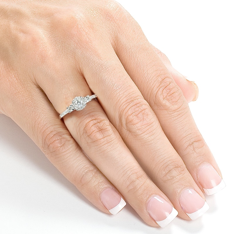 Annello by Kobelli 14k White Gold 1/2ct TDW Diamond Engagement Ring
