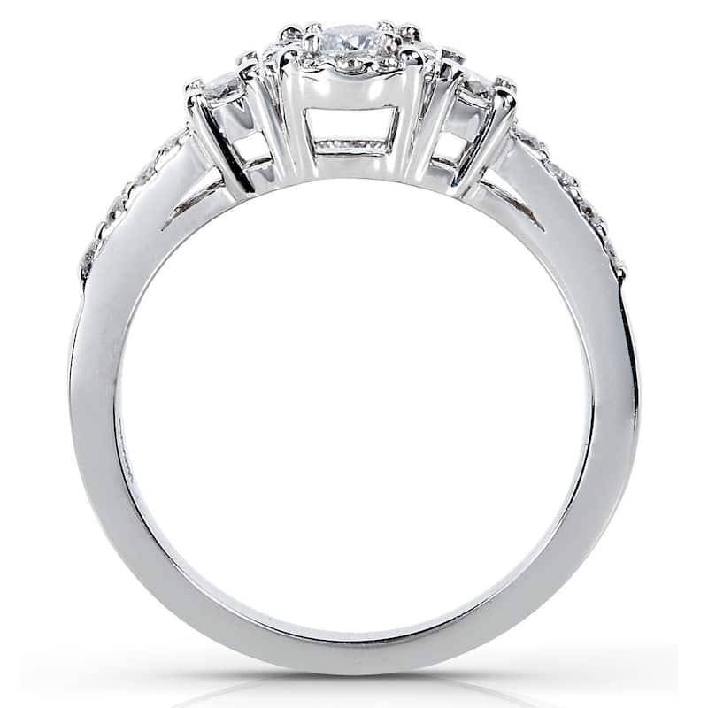 Annello by Kobelli 14k White Gold 1/2ct TDW Diamond Engagement Ring