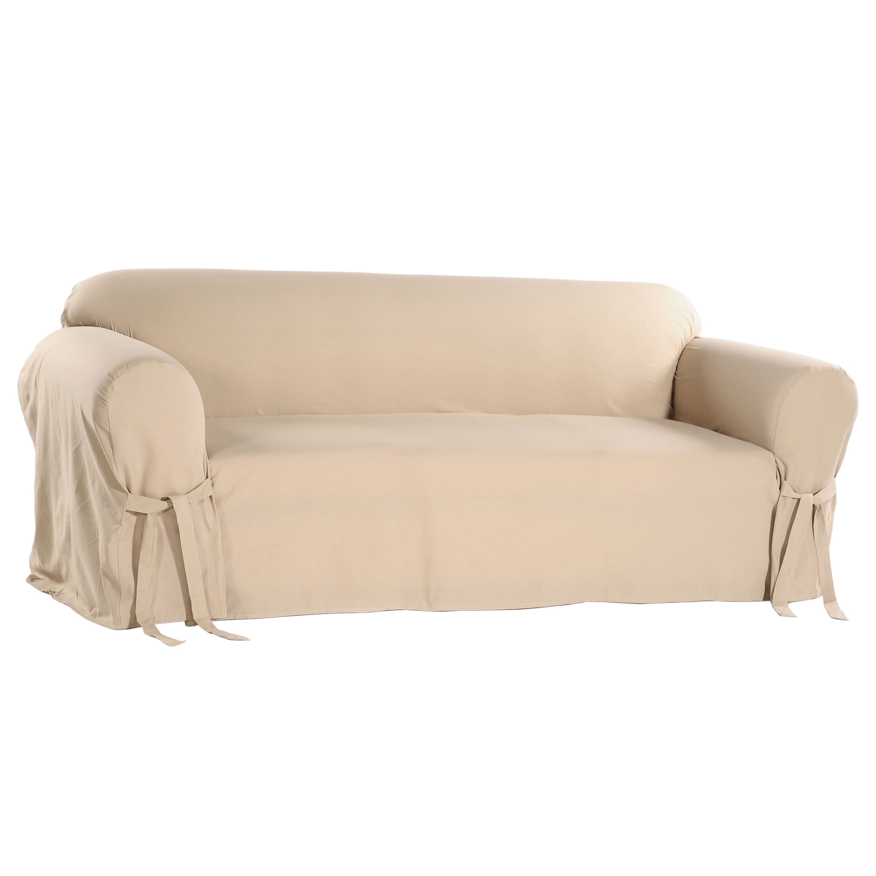 Cotton Duck Casual fit Loveseat Slipcover