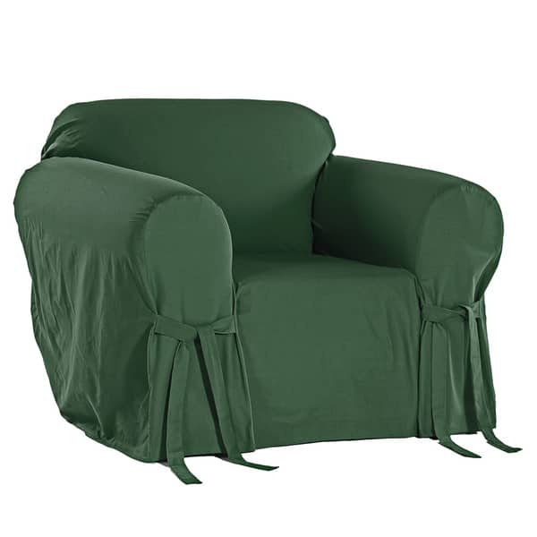 slide 2 of 9, Classic Slipcovers Cotton Duck Chair Slipcover