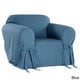preview thumbnail 3 of 7, Classic Slipcovers Cotton Duck Chair Slipcover Blue
