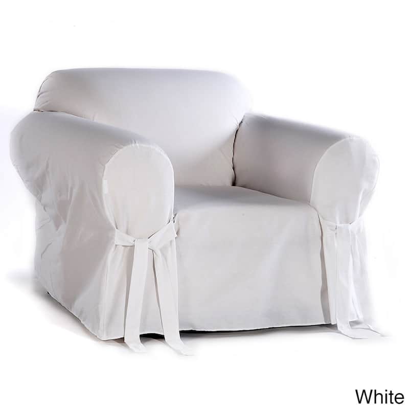 Classic Slipcovers Cotton Duck Chair Slipcover - White