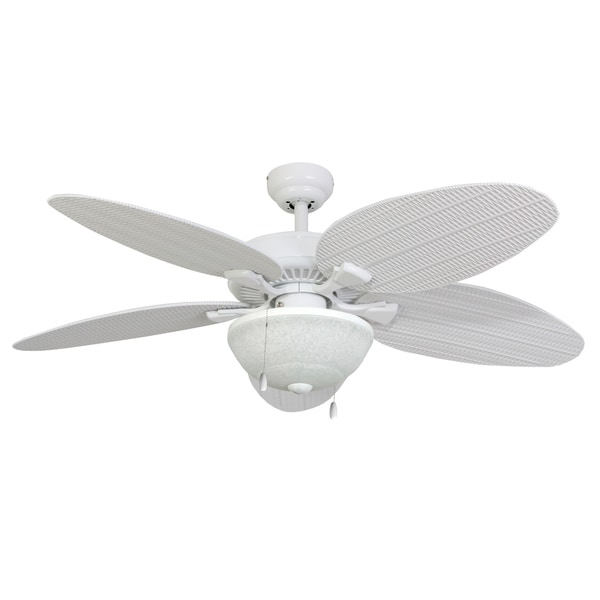 Shop EcoSure Siesta Key 52-inch Tropical, White Bowl Light ...