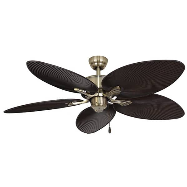 Shop Ecosure Palm Island 52 Inch Tropical Aged Brass Ceiling Fan