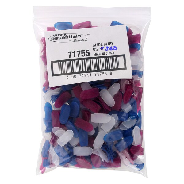 Shop Swingline Work Essentials Assorted Colors Plastic Glide Clips
