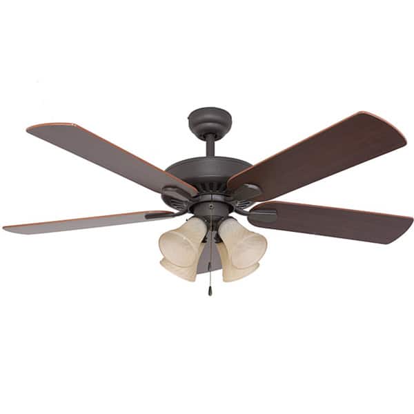 Ecosure Fair Haven 4 Light Bronze 52 Inch Ceiling Fan And Remote Control
