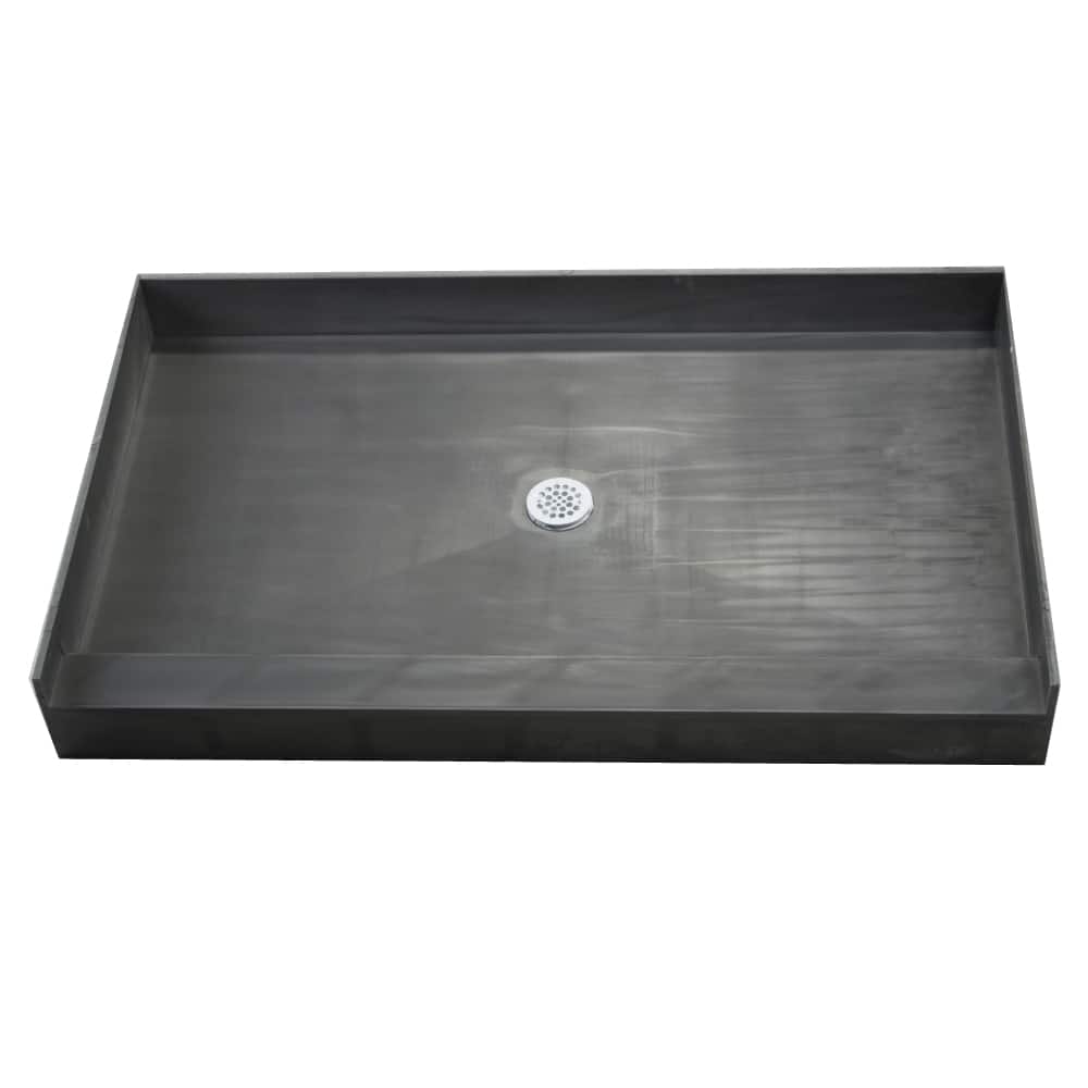 Redi Base 42 x 42 Single Curb Shower Pan with Center Drain
