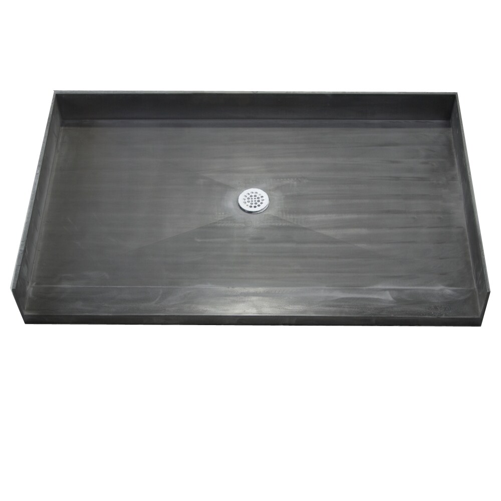 Tile Ready Shower Pan 38x48-inch Center Barrier Free PVC Drain