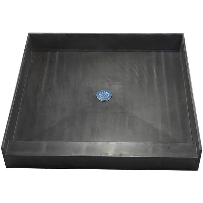 Redi Base 36 x 36 Single Curb Shower Pan with Center Drain