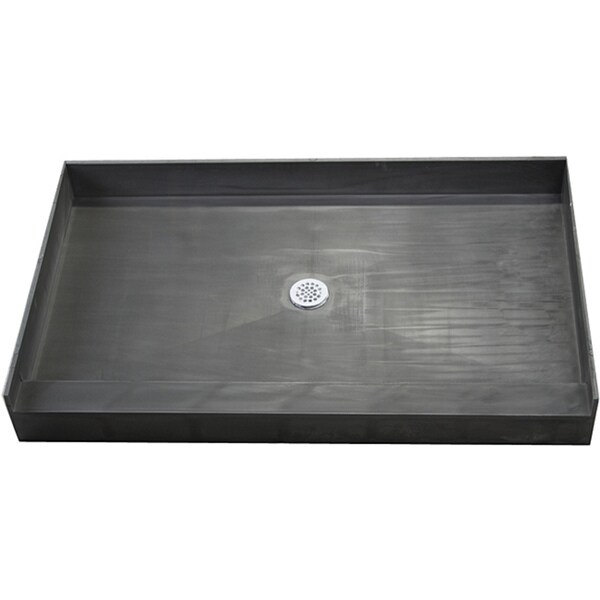 Redi Base 34 x 48 Single Curb Shower Pan With Center Drain