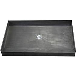 Redi Base 30 x 60 Single Curb Shower Pan With Center Drain - Bed Bath ...