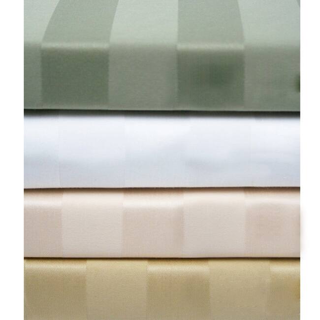 Serta Egyptian Cotton 600 Thread Count Damask Queen Sheet Set