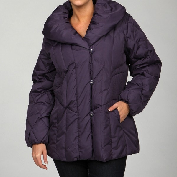 shop-larry-levine-women-s-plus-size-down-coat-free-shipping-today