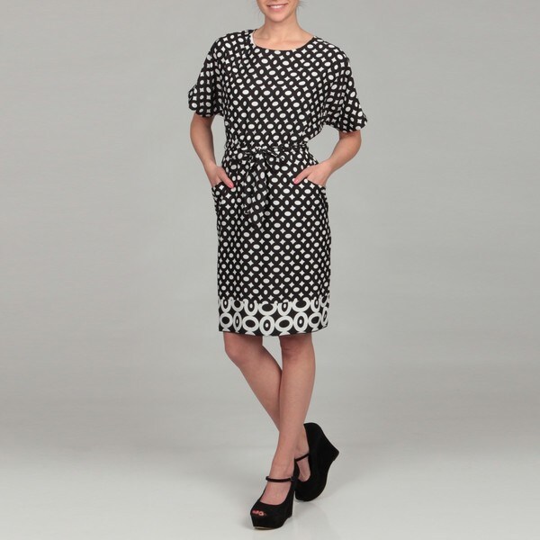 Gabby Skye Women's Black/ White Abstract Dress - Free Shipping On ...