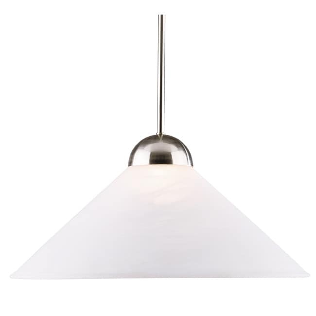 Jefferson 1 light Brushed Steel Convertible Pendant