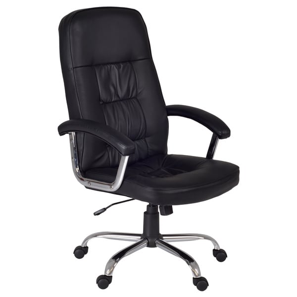 Shop Carrera Leather Fabric High Back Office Chair - Free Shipping ...
