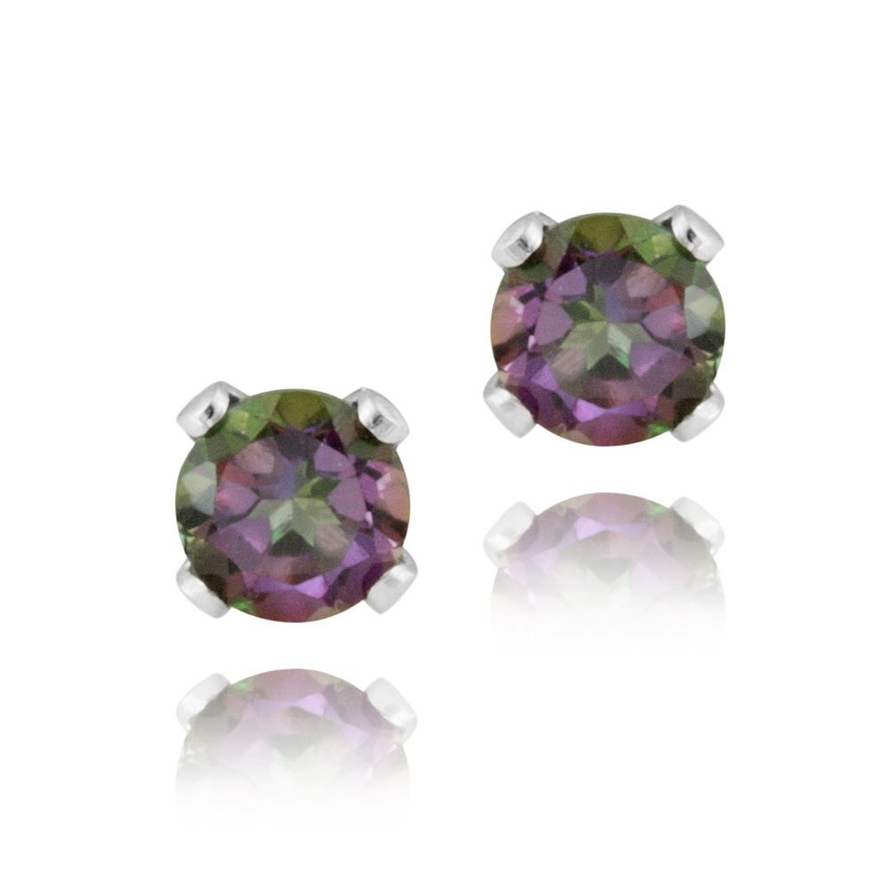 Glitzy Rocks Sterling Silver 3 Mm Mystic Topaz Stud Earrings Glitzy Rocks Sterling Silver 3 Mm Mystic Topaz Stud Earrings