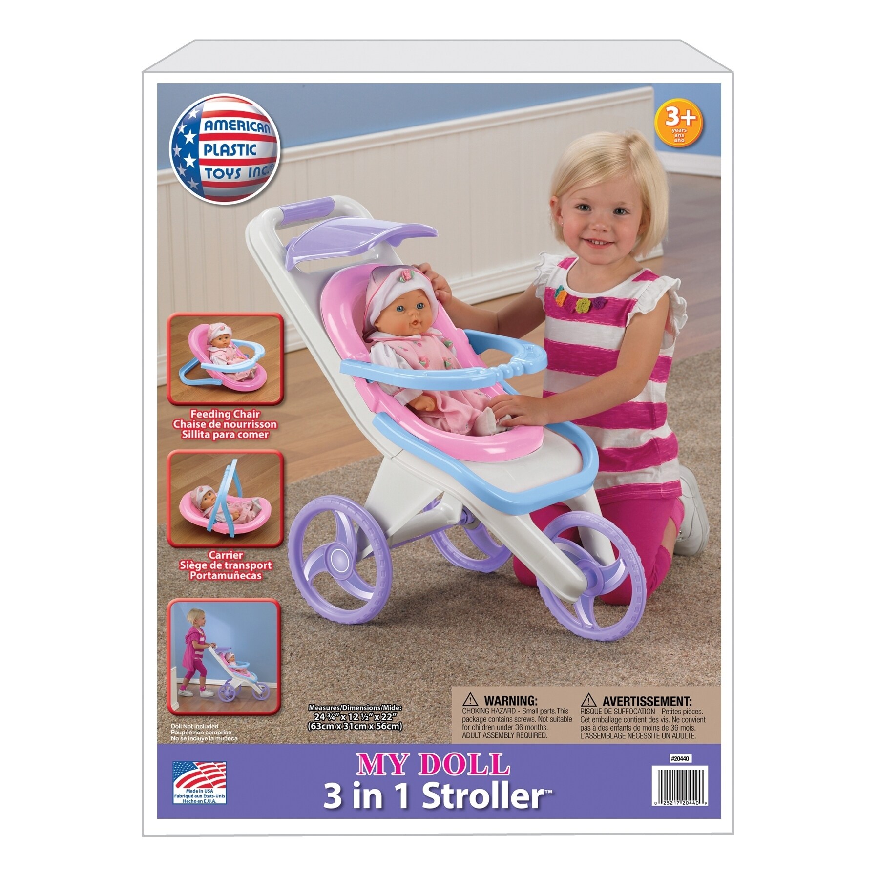 plastic doll stroller