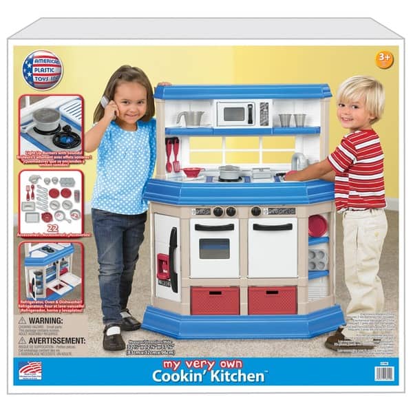 Shop American Plastic Toys Cookin Kitchen Play Set Blue White