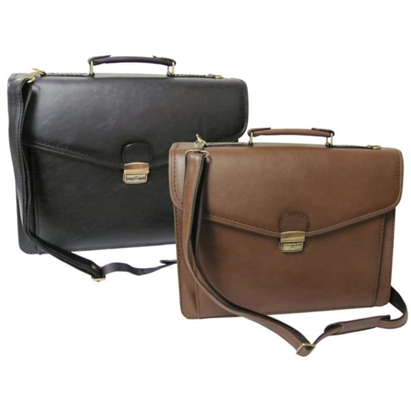 Shop Amerileather Cleveland Executive Faux Leather Briefcase On Sale