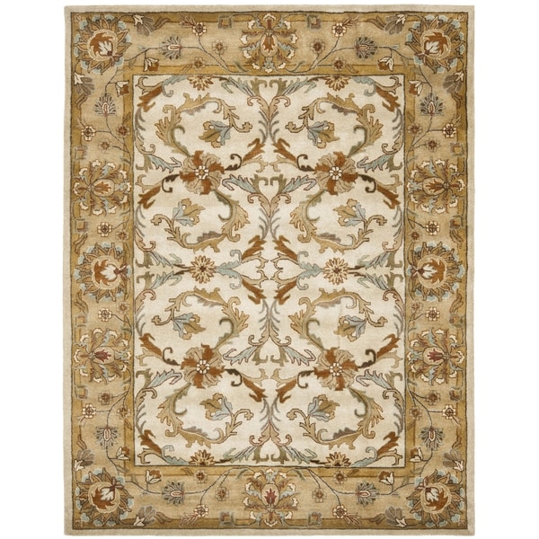 Safavieh Handmade Heritage Timeless Traditional Beige/ Gold Wool Rug - 7'6 x 9'6