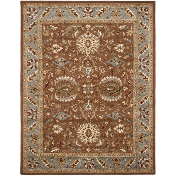 Safavieh Handmade Heritage Timeless Traditional Brown/ Blue Wool Rug - 9'6 x 13'6