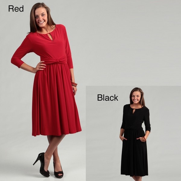 women's dresses 3 4 length sleeves