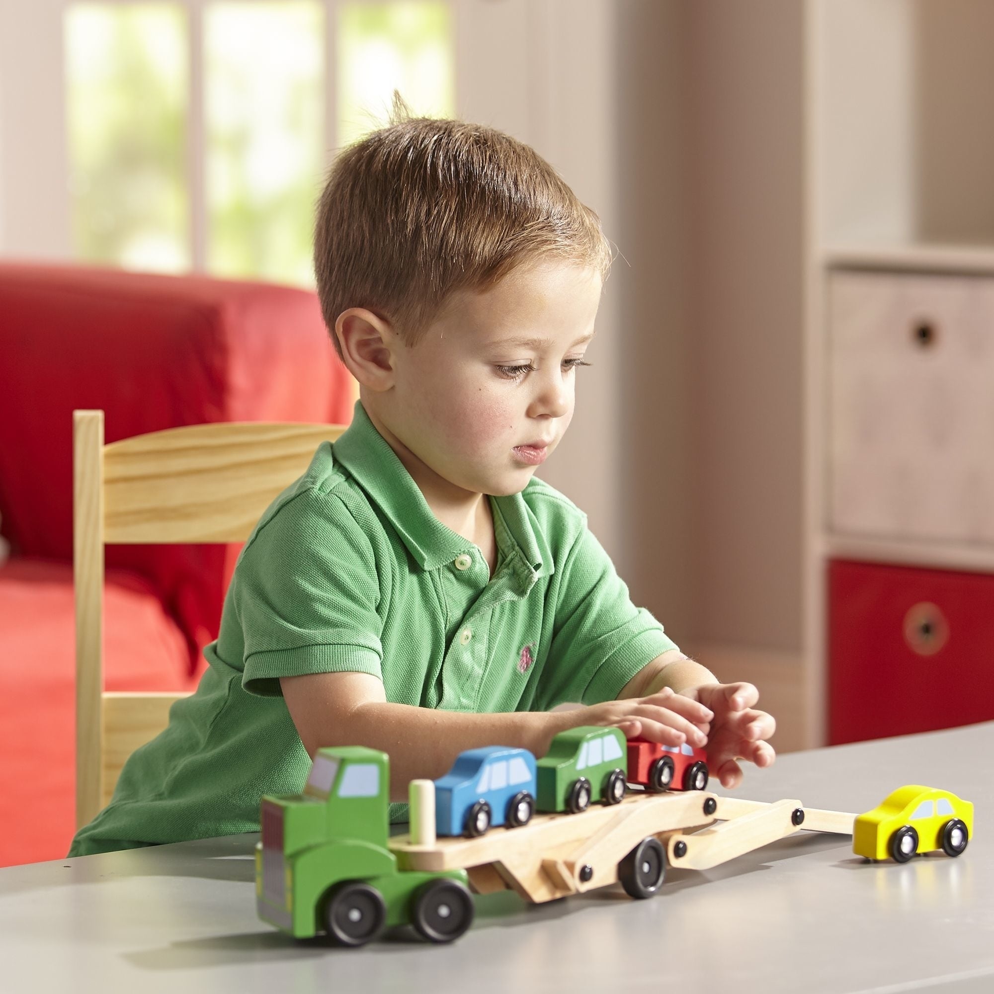 melissa and doug truck car carrier