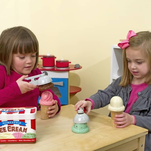 slide 2 of 6, Melissa & Doug Scoop & Stack Ice Cream Cone Playset - Multi