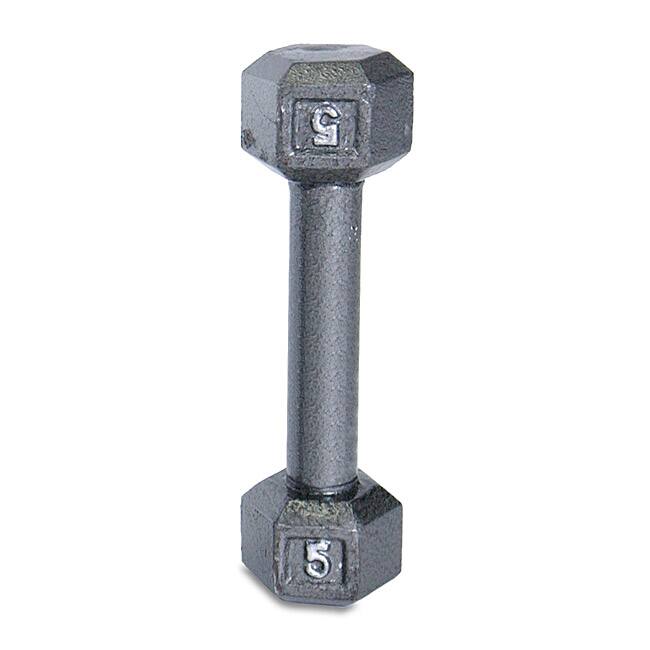 CAP Barbell 5 lb Cast Iron Hex Dumbbell