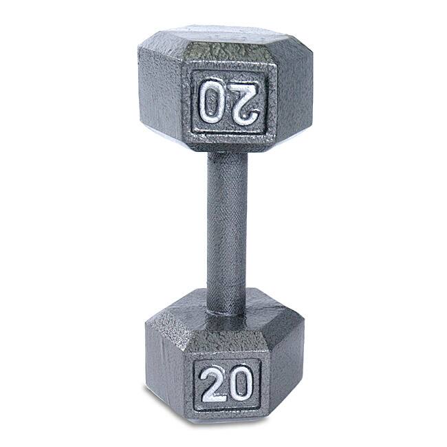 CAP Barbell 20 lb Grey Cast Iron Hex Dumbbell
