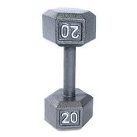CAP Barbell 20 lb Grey Cast Iron Hex Dumbbell