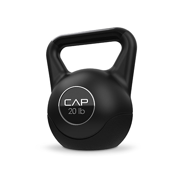 Cap Barbell 20 pound Core strengthening Black Cement Kettlebell