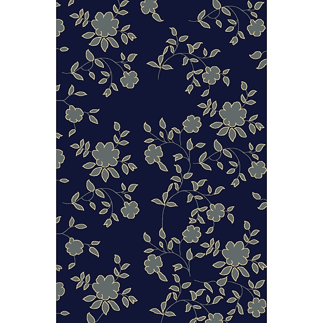 Impressions Navy Blue Area Rug (55 X 77)