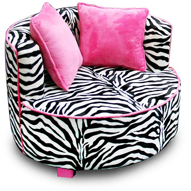 Magical Harmony Kids Minky Zebra Redondo Chair