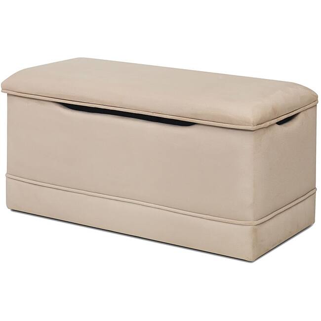 Magical Harmony Kids Beige Microfiber Deluxe Toy Box