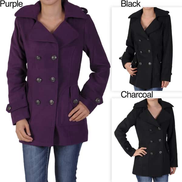 Miss Posh by Journee Junior's Double-breasted Peacoat | Overstock.com ...