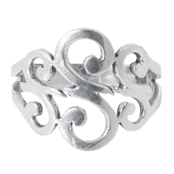 Buy silver jewllery - Sterling Silver Swirls Cocktail Ring from Thailand