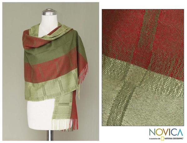 Alpaca 'Cajamarca Summer' Shawl (Peru) Novica Scarves & Wraps