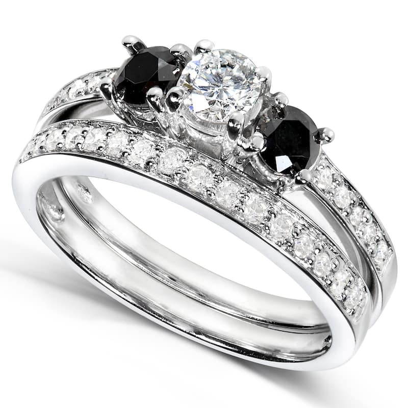 Annello by Kobelli 14k White Gold 3/4ct TDW Diamond Bridal Ring Set