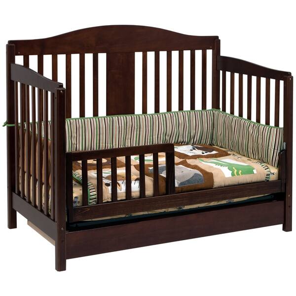 Shop Davinci Richmond 4 In 1 Crib With Toddler Rail In Espresso