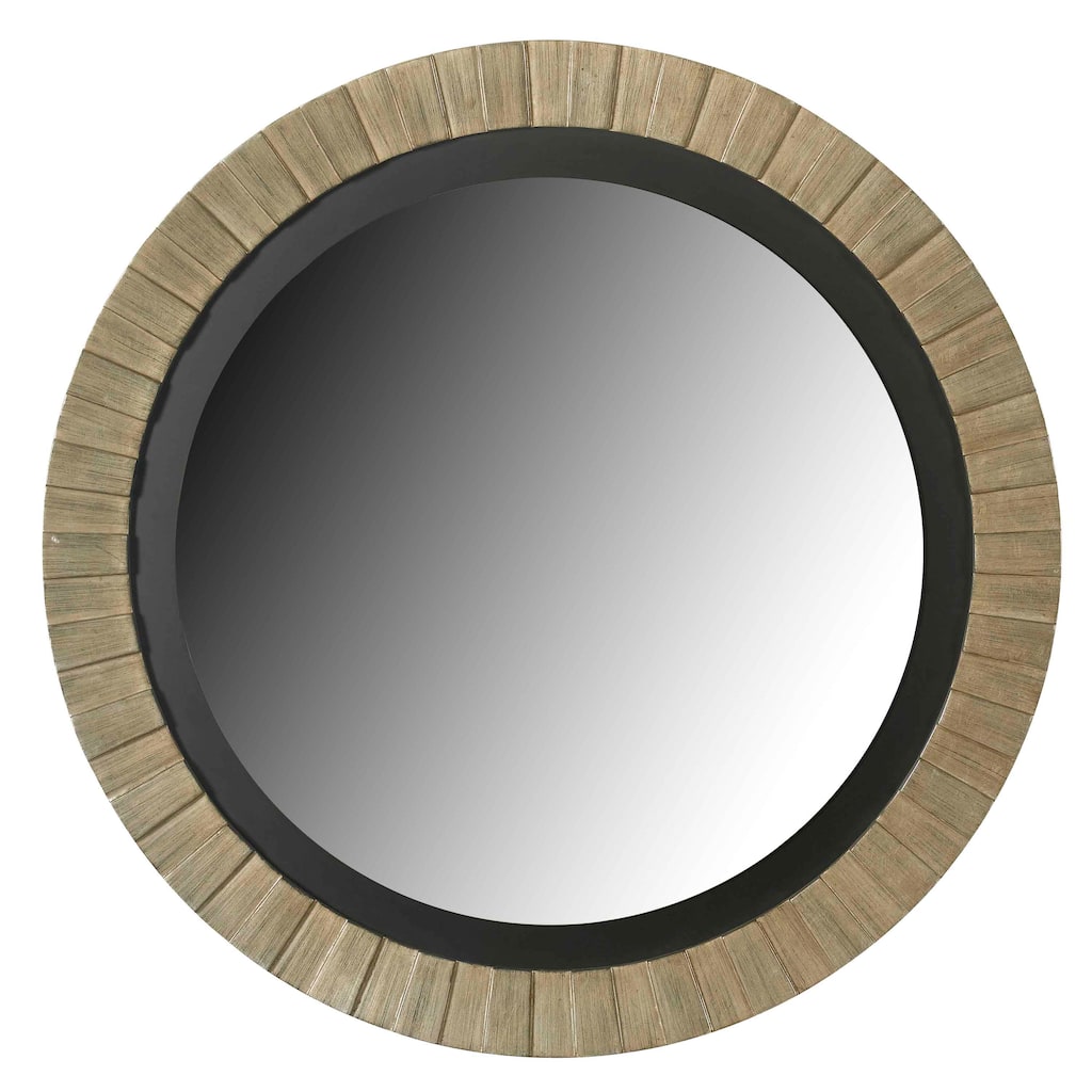 Glades Round Antique Silver Wall Mirror - Antique Silver
