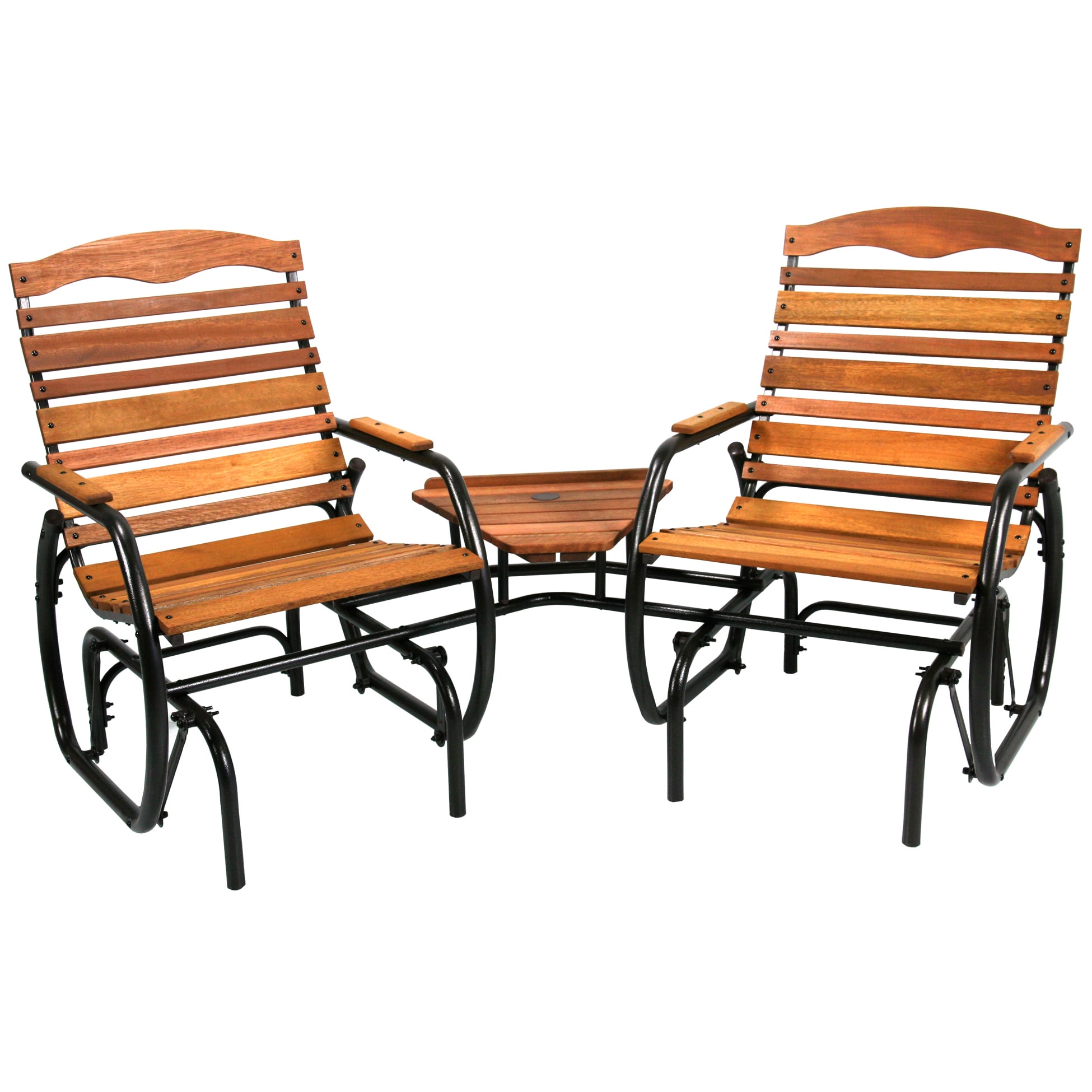 Details About Patio Glider Chairs Garden Tete A Tete Rocking Double 2 Person Outdoor Armchair