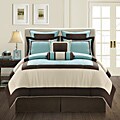 Aqua Gramercy Queen-size 8-piece Comforter Set