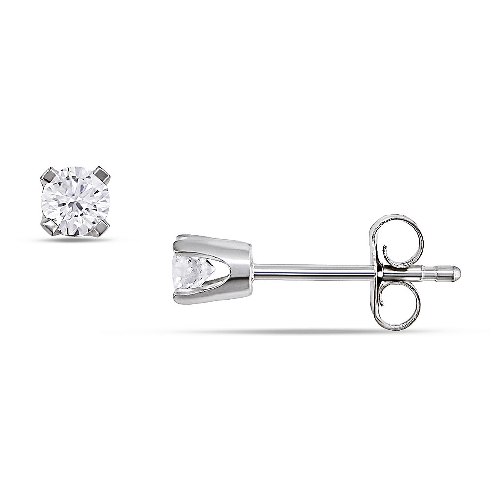 Miadora 14k Gold 1/5ct TDW Round Diamond Stud Earrings