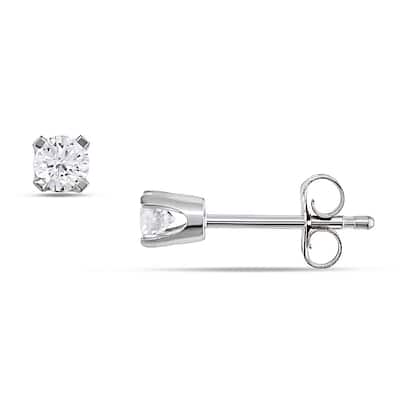 Miadora 14k Gold 1/5ct TDW Round Diamond Stud Earrings