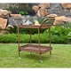 Havenside Home Pensacola Wicker Patio Serving Cart - Thumbnail 4