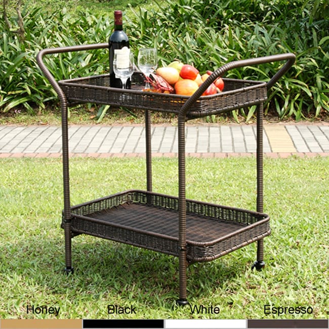 Rattan bar cart bed deals bath and beyond