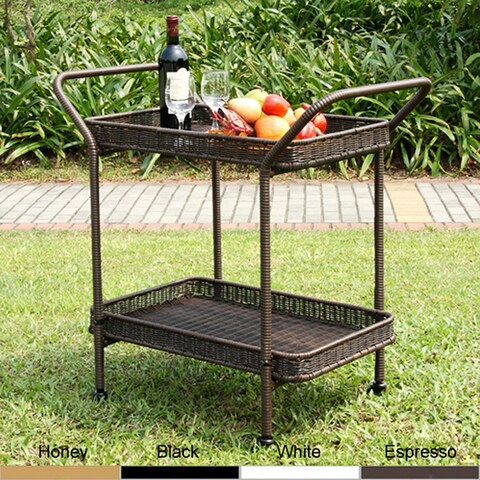 Pensacola Wicker Patio Serving Cart by Havenside Home